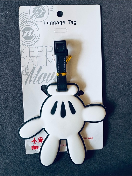 Handbags - White Disney Mickey Mouse Gloved Hand Luggage Tag with Black Trim
